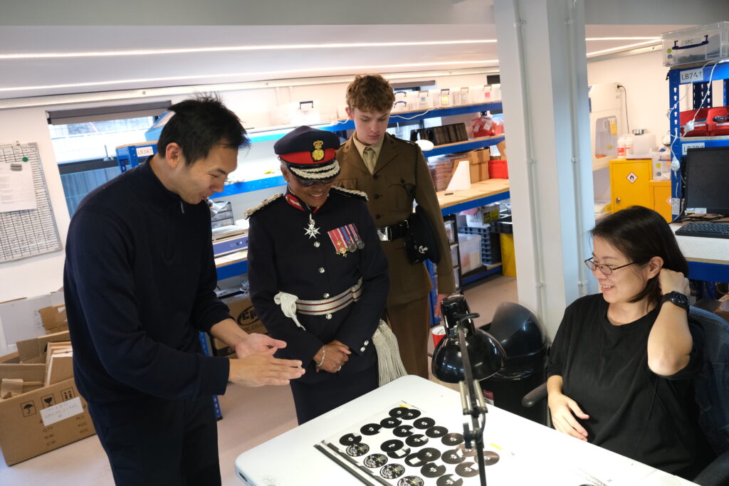 Bamboo shows the Lord-Lieutenant around the production lab